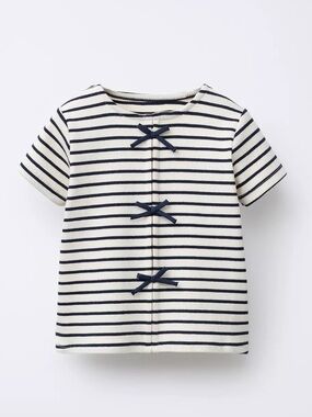 Zara Ribbed Tshirt with Bows